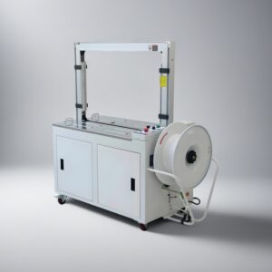 Automatic strapping machine for high-speed packaging with plastic strapping roll